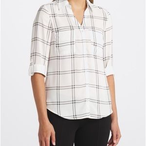 Button up white and black business casual Christelle style